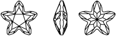 Swarovski 4754 - Starbloom Fancy Stone Line Drawing